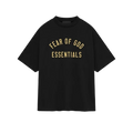 Fear of God Essentials FW24 Black Yellow T-shirt