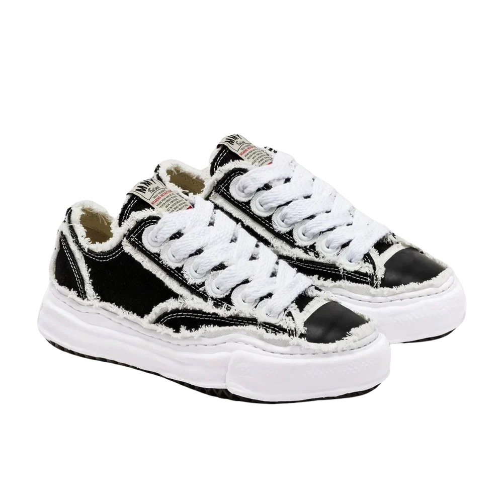 Maison Mihara Yasuhiro Peterson OG Sole Canvas Low Frayed Black