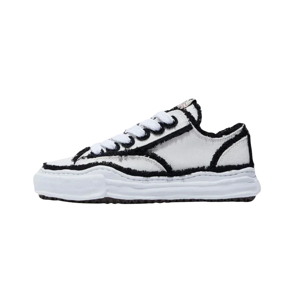 Maison Mihara Yasuhiro Peterson OG Sole Canvas Low Frayed White Black