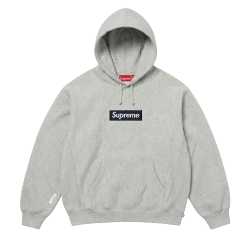 Supreme Box Logo Hooded Sweatshirt Heather Grey